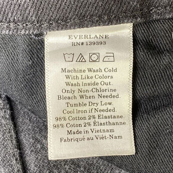 Everlane Black Denim Jeans Womens Size 29 Regular 9.75” Mid Rise Skinny - Picture 8 of 12
